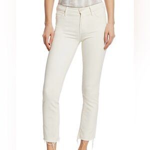 Mother denim The Rascal Fray in cream puffs